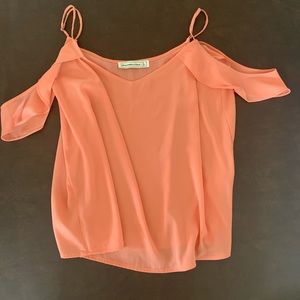 Abercrombie and Fitch orange sleeve top